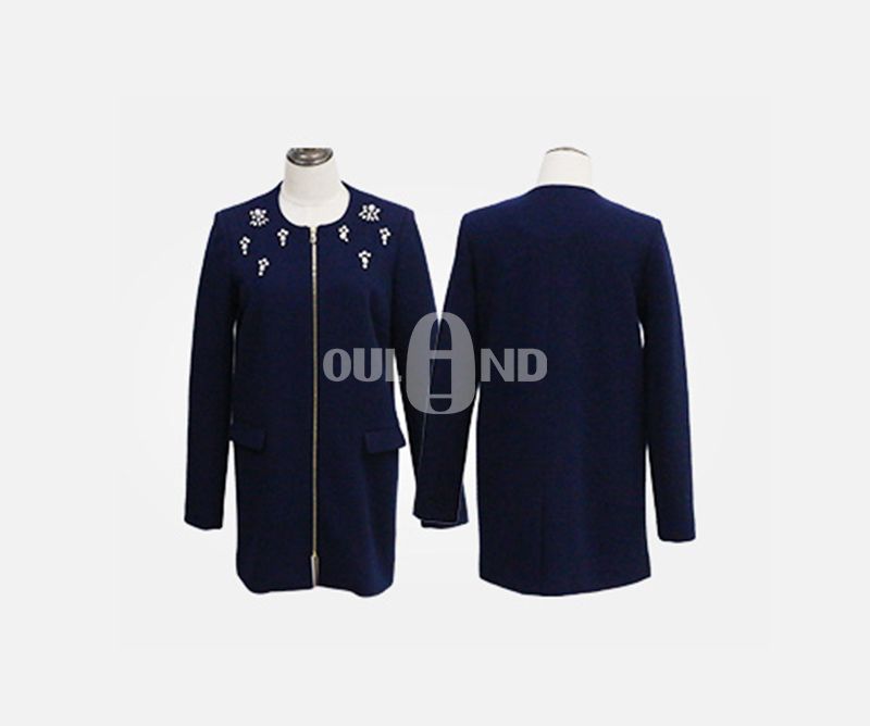 Ladies woolen fancy sequin coat